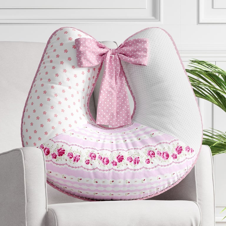 Almofada Amamentação Patchwork Rosa