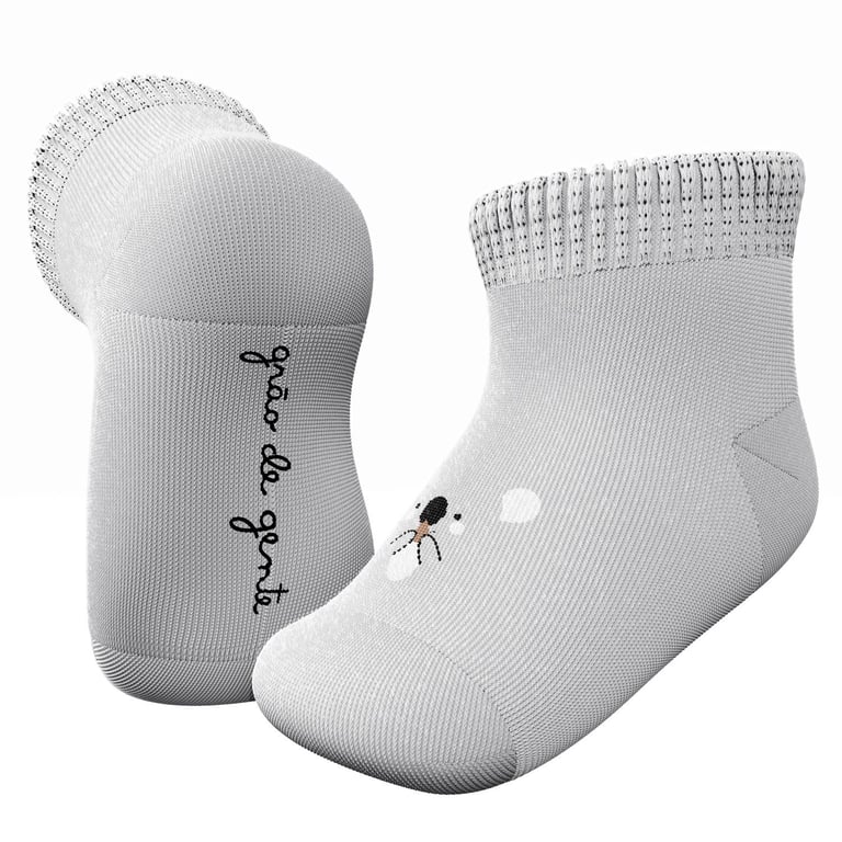 Kit Meia Bebê Coala Cinza 2 Pares — vista alternativa