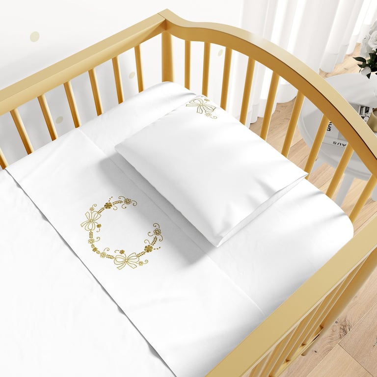 Jogo de Lençol Berço Arabesco Dourado 3 peças — vista alternativa