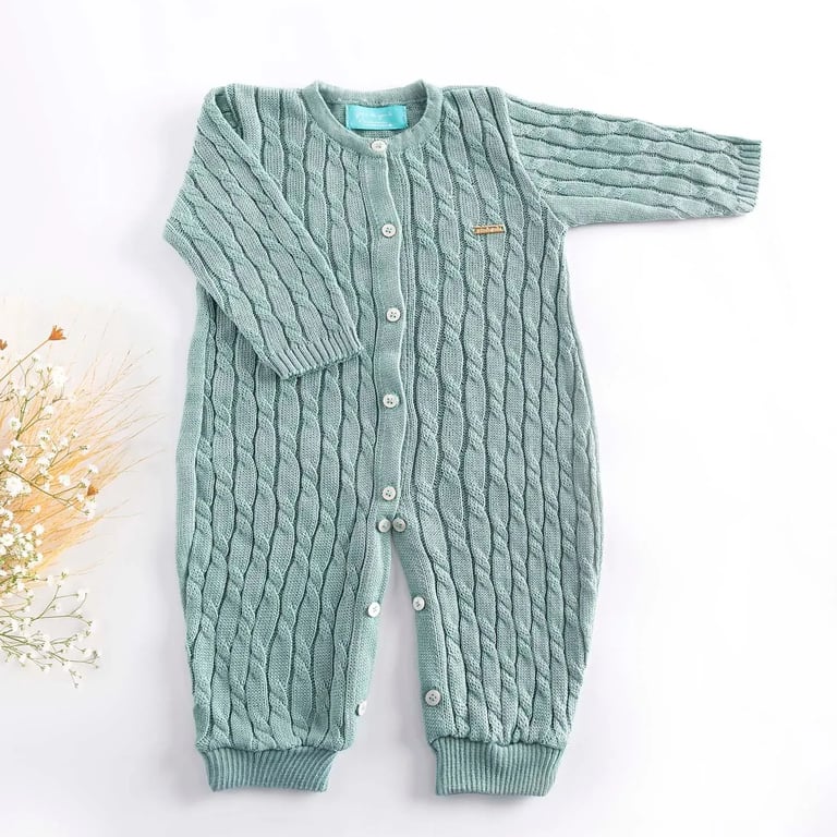 Macacão Tricot Trançado Verde RN