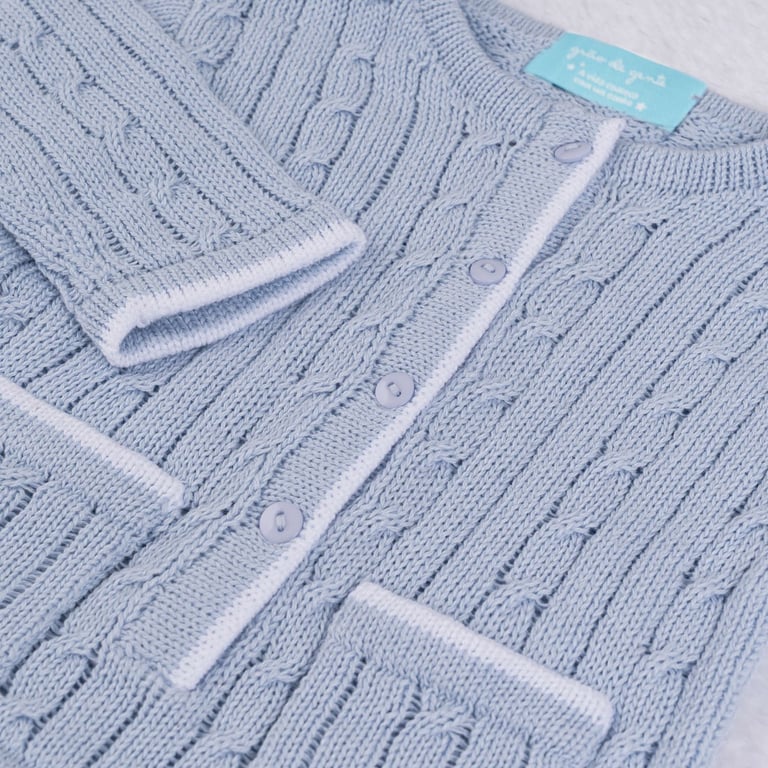 Saída Maternidade Tricot Navy Azul 03 Peças — vista alternativa