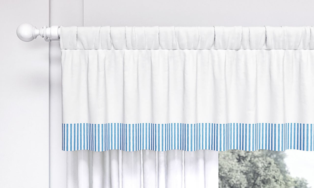 Cortina Luxo Branca/Azul 1,50m — vista alternativa