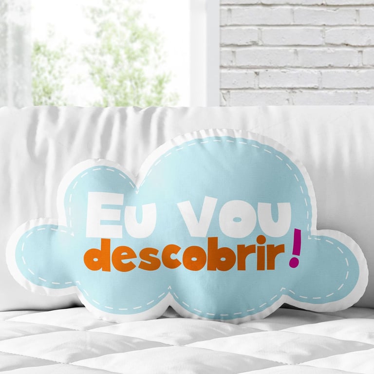 Almofada Nuvem Eu Vou Descobrir