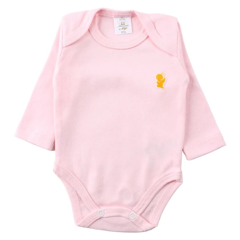 Kit Body Manga Longa Presente De Anjo Estampado 3 Peças — vista alternativa
