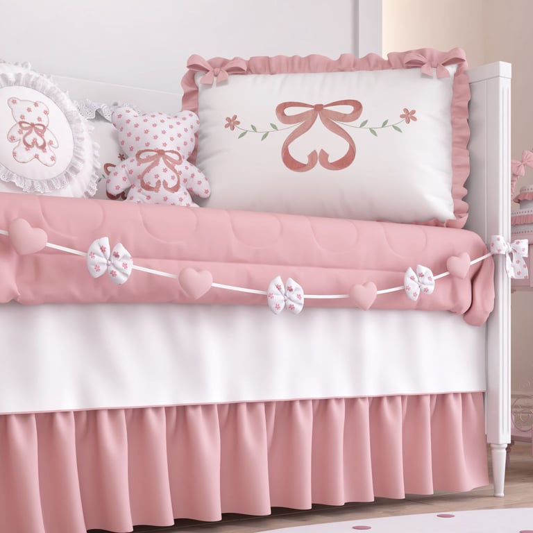 Varal de Berço Sophia Rosé 1,30m