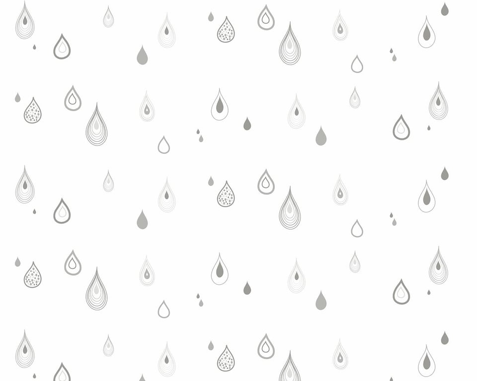 Papel de Parede Gotas Cinza