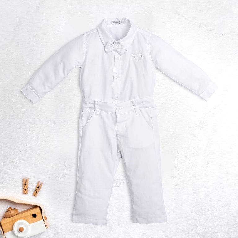 Conjunto Batizado Body Manga Longa e Calça