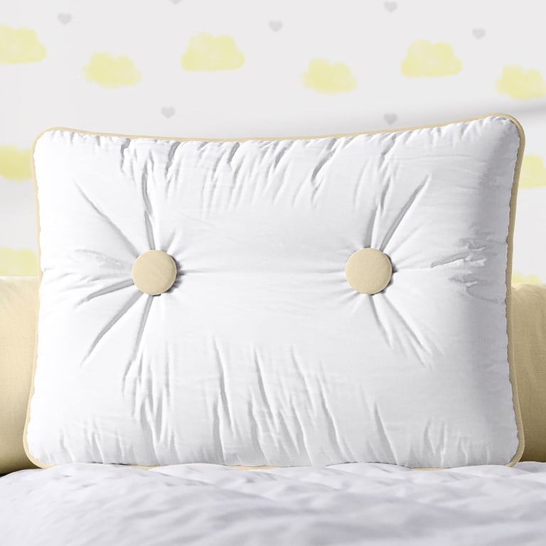 Almofada Retangular Botões Azul 43cm