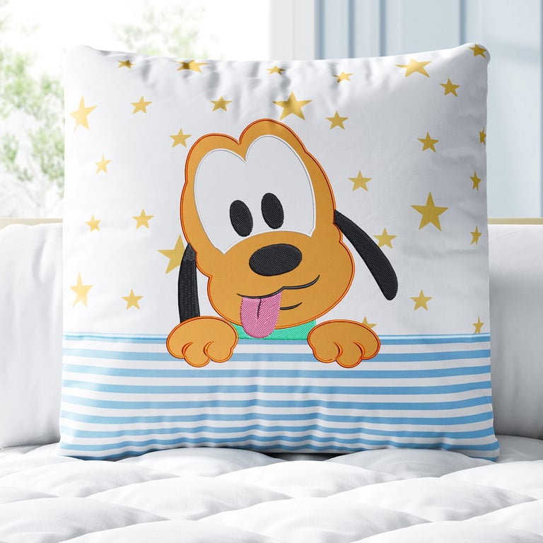 Almofada Quadrada Pluto Estrelinha 30cm