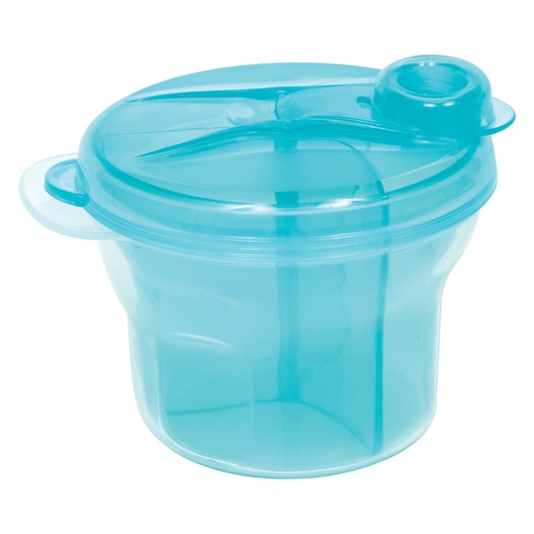 Pote para Leite em Pó com Divisória Azul