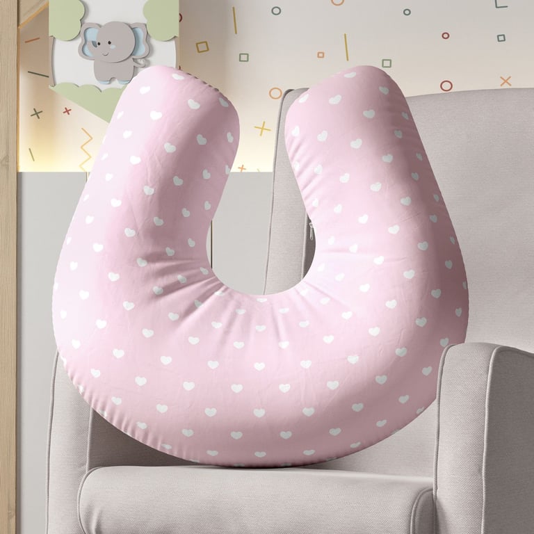 Almofada Amamentação Coração Petit Rosa