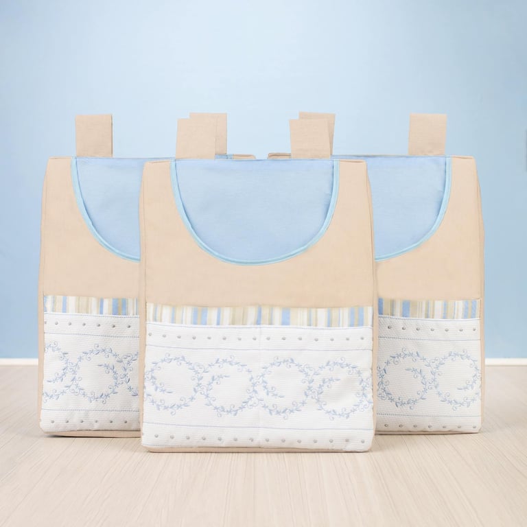 Porta Fraldas Varão Coroa Azul