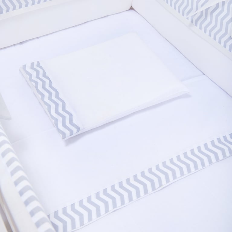 Kit Mini Berço Chevron Cinza — vista alternativa