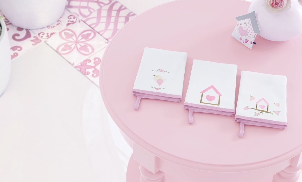 Jogo de Fraldas Boca Malha Patchwork Rosa — vista alternativa