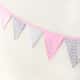 Varal de Berço Bandeirinhas Chevron Rosa 1,60m - imagem 2