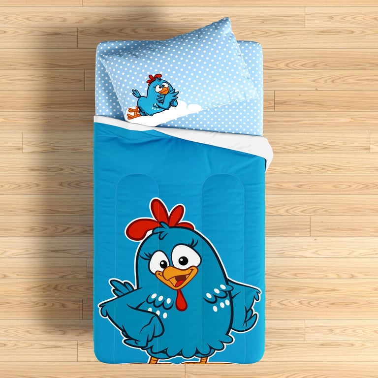 Edredom Infantil Solteiro Galinha Pintadinha — vista alternativa