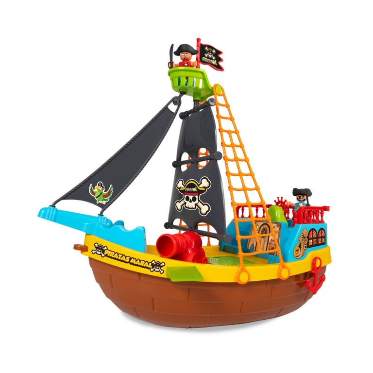 Navio Pirata com Bonecos e Acessórios