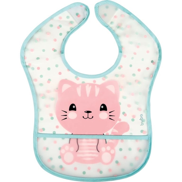Babador com Bolso Animal Fun Gatinha