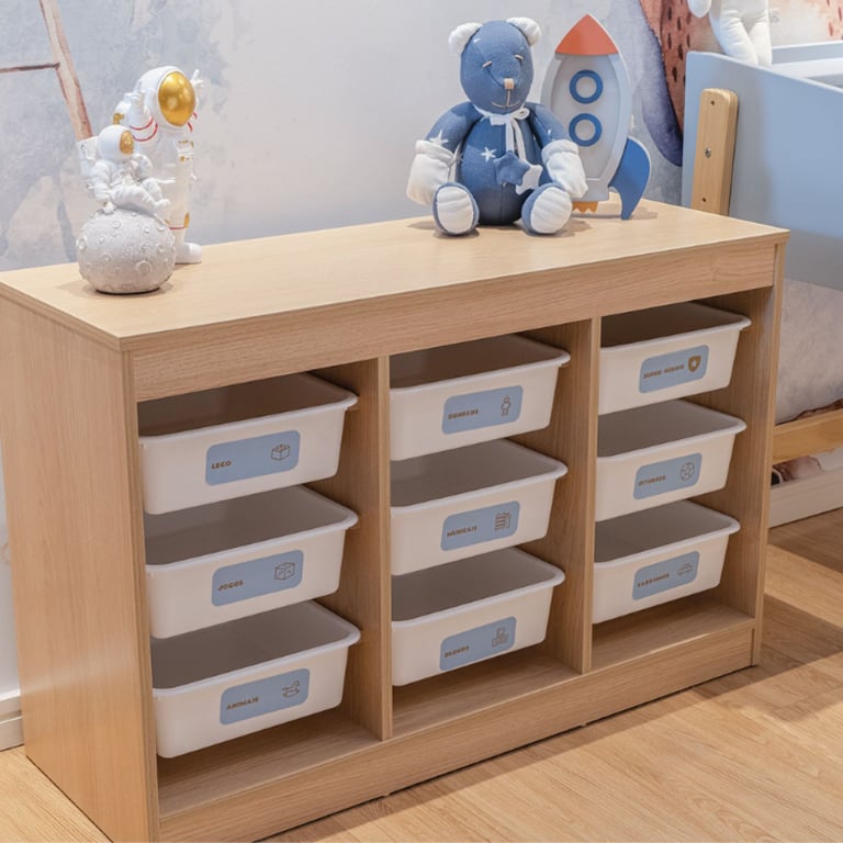 Estante Infantil para Brinquedos com Cestos — vista alternativa