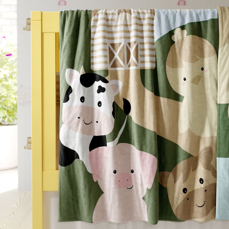 Manta Tricot Amiguinhos Fazendinha 1M