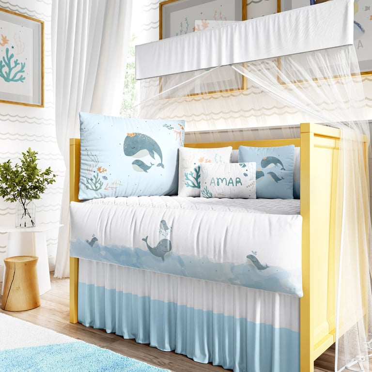 Kit Berço Mamãe e Bebê Baleia — vista alternativa