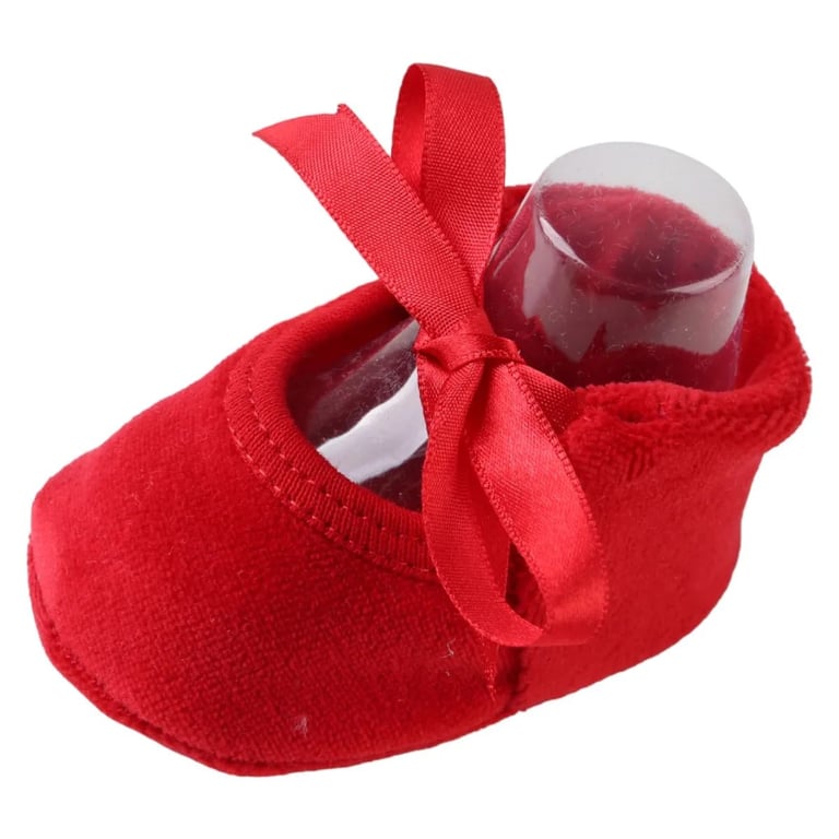 Sapatilha Puff Bebê Chutinho com Fita Cetim Off White — vista alternativa