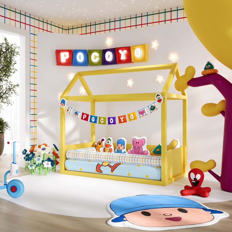Jogo de Lençol Mini Cama Pocoyo Estrelinhas — vista alternativa