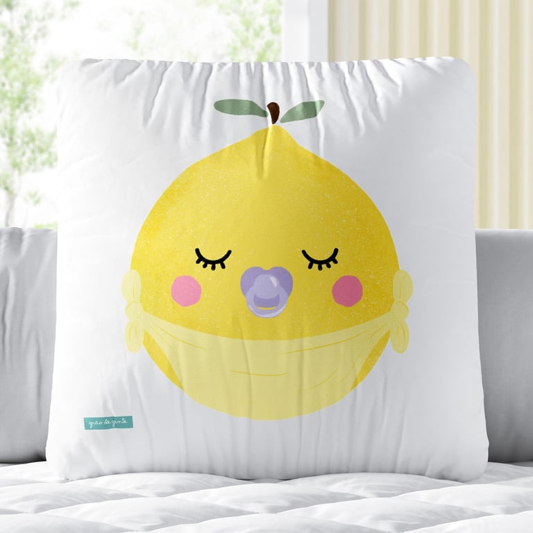 Almofada Quadrada Limão Siciliano Denguinho 30cm