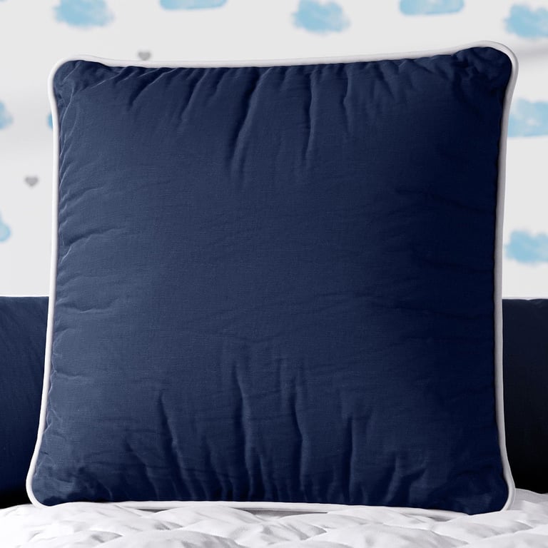 Almofada Quadrada Azul Cordonê 38cm