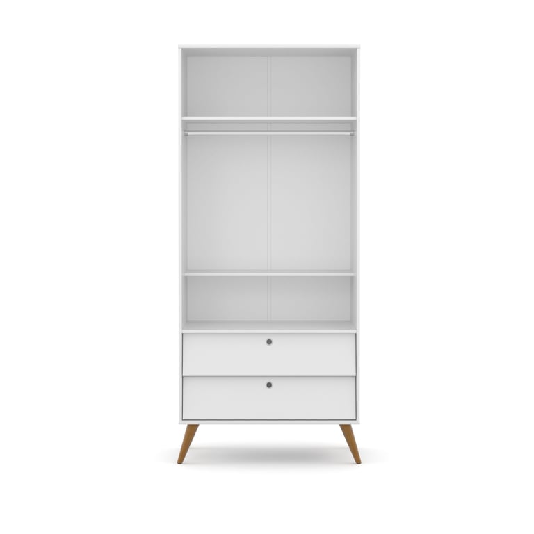 Guarda Roupa Infantil Branco Soft 2 Portas Gold Eco Wood
