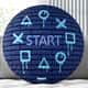 Almofada Redonda Gamer Start 30cm - imagem 1