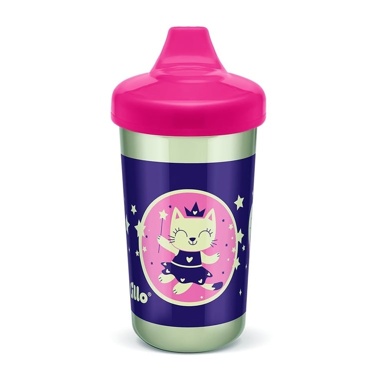 Copo Glow Max Antivazamento Azul 320ml