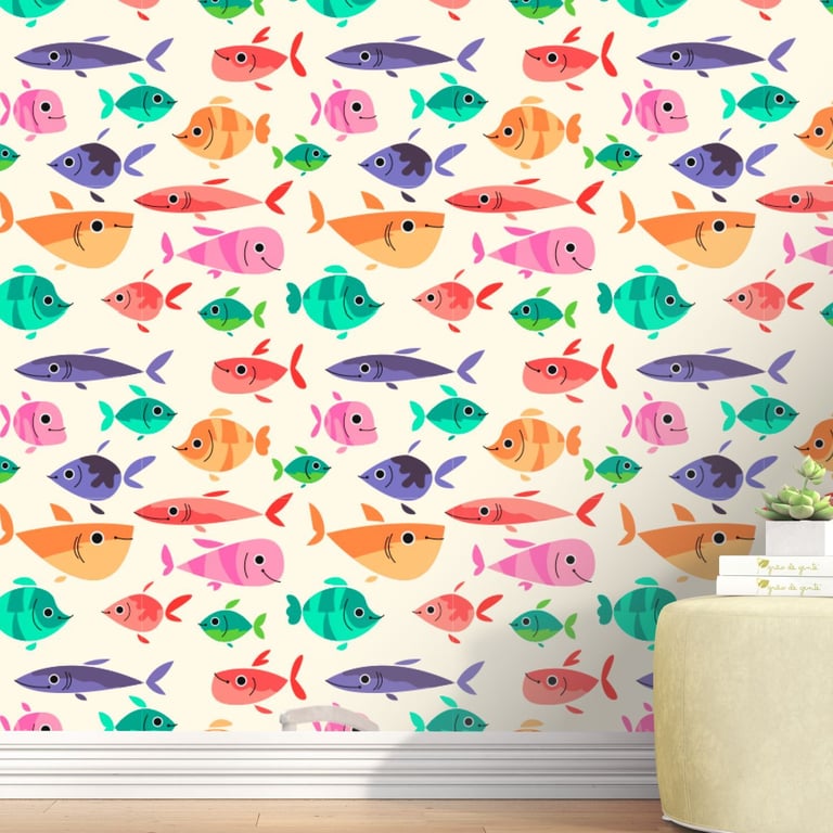 Papel de Parede Peixinhos Coloridos 3m