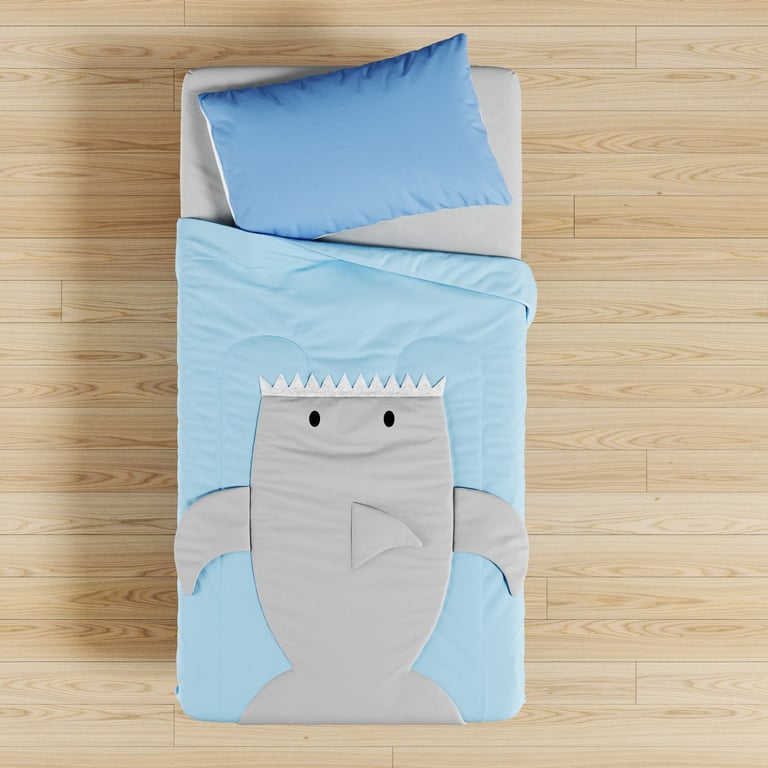 Edredom Infantil Solteiro Tubarão Fundo do Mar — vista alternativa