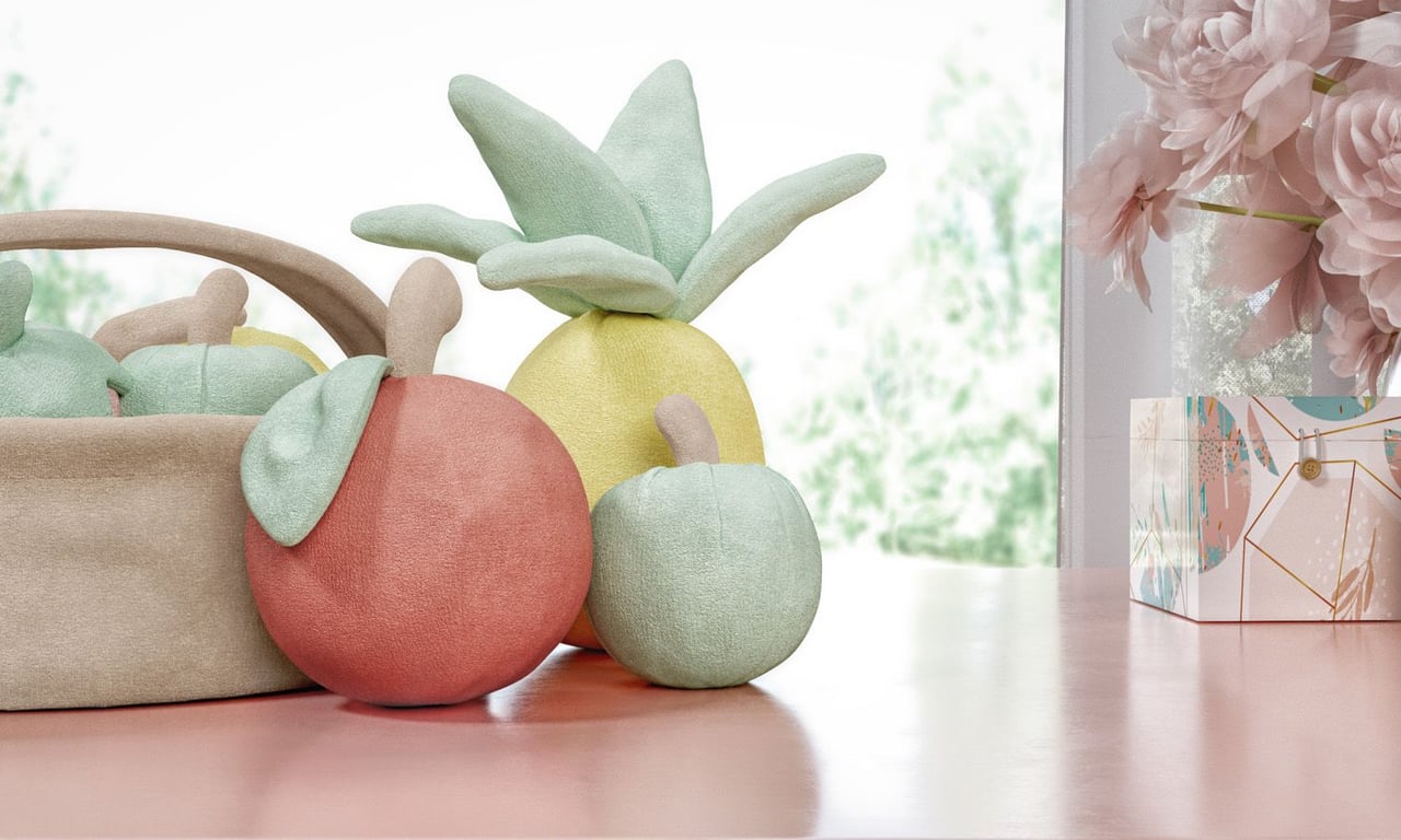 Cesta de Frutas de Pelúcia 25cm — vista alternativa