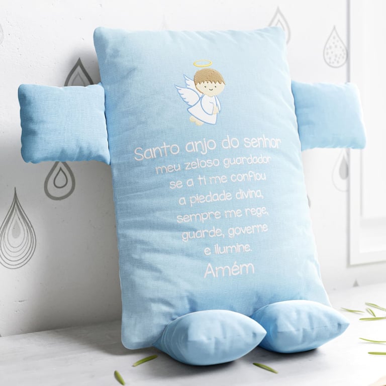 Naninha De Bebê Santo Anjo Azul 32cm