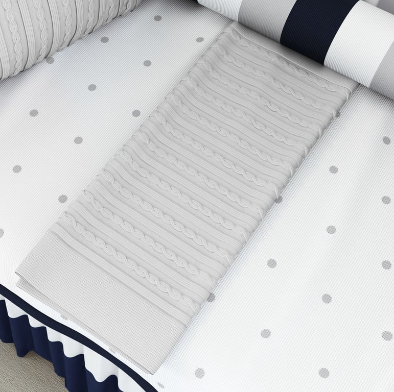 Manta Bebê Tricot Luxo Branco 1m