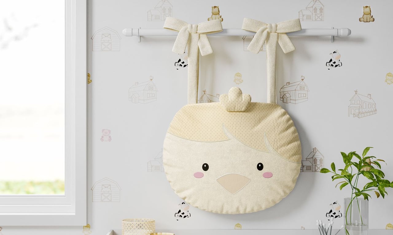 Porta Fraldas Varão Amiguinhos Pintinho e Cavalinho — vista alternativa