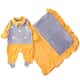 Saída Maternidade Baby Gijo Plush Ursinho Com Estrelas Mostarda - imagem 3