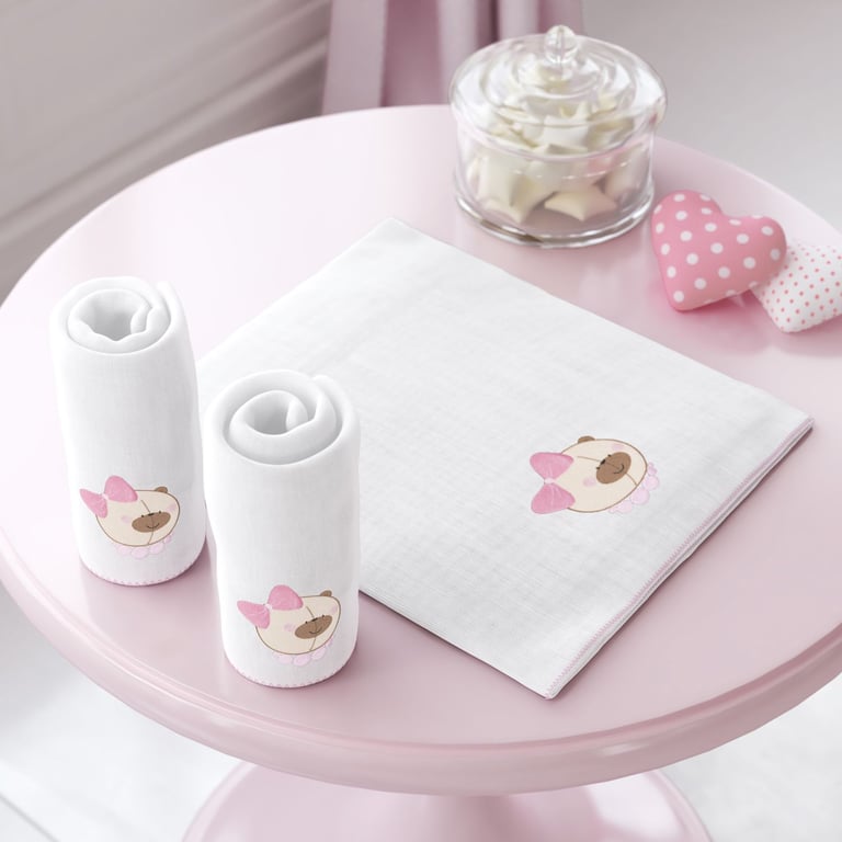 Jogo de Fraldas Ombro Nina Luxuosa com 3