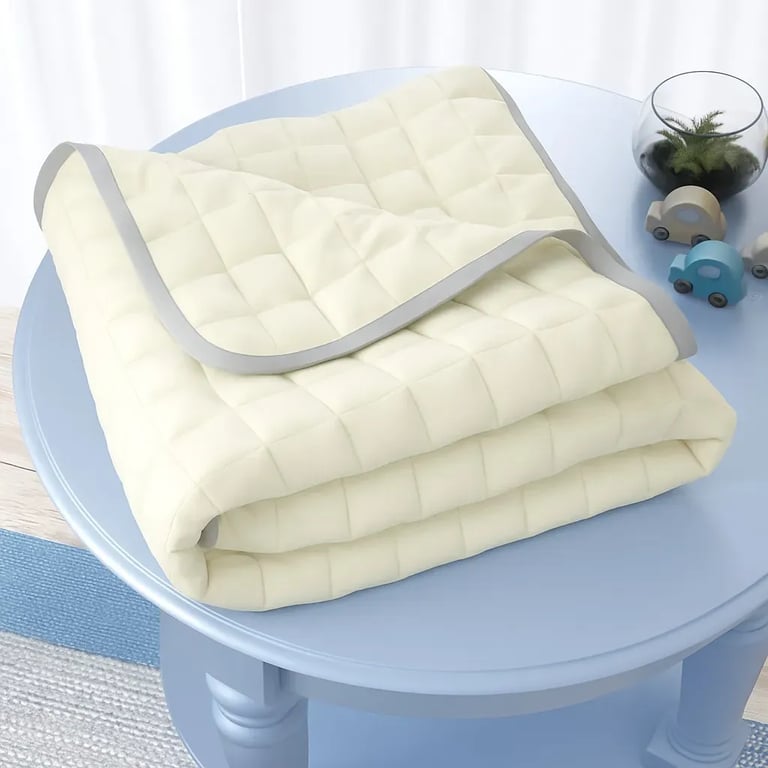 Edredom de Berço Matelado Amarelo/Cinza