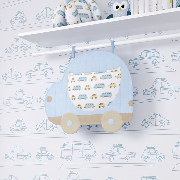 Porta Fraldas Varão Carrinhos Amarelo