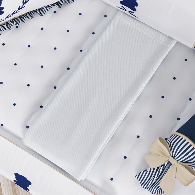 Manta Bebê Tricot Luxo Azul Marinho 1m