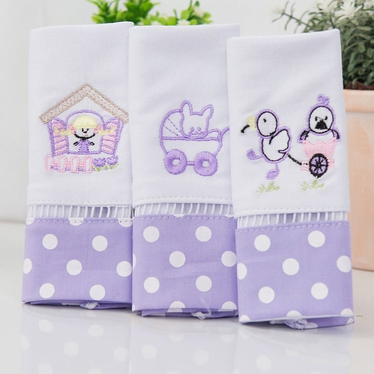 Jogo de Fraldas de Boca em Malha Mamãe Bebê