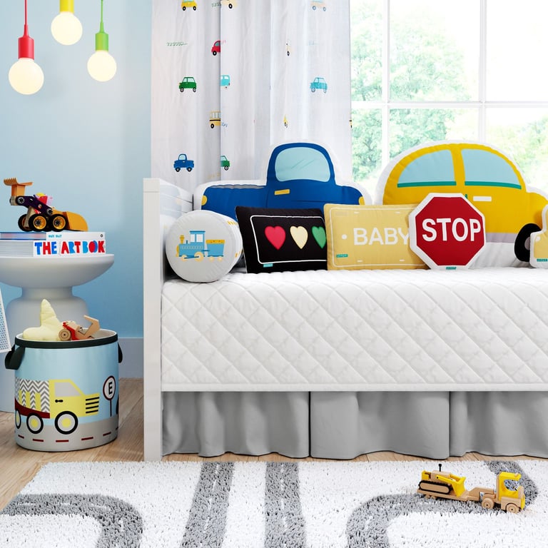 Kit Cama Babá Amiguinhos Carrinhos Coloridos