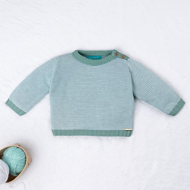 Casaquinho Tricot Micro Chevron Verde