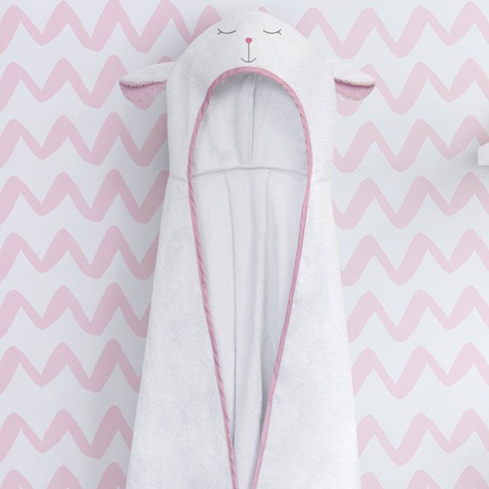 Toalha com Capuz Infantil Amiguinha Ovelhinha 90cm