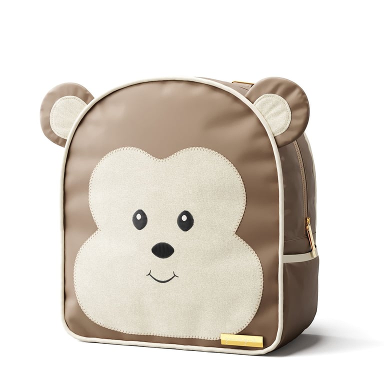 Mochila Maternidade Amiguinho Macaco com Orelhinha 36cm — vista alternativa