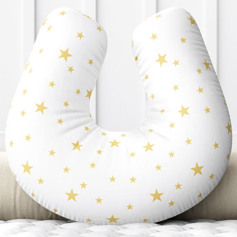 Almofada Amamentação Estrelinha Amarelo