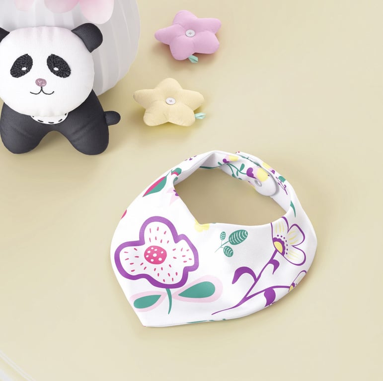 Babador Bandana Floral Moderna
